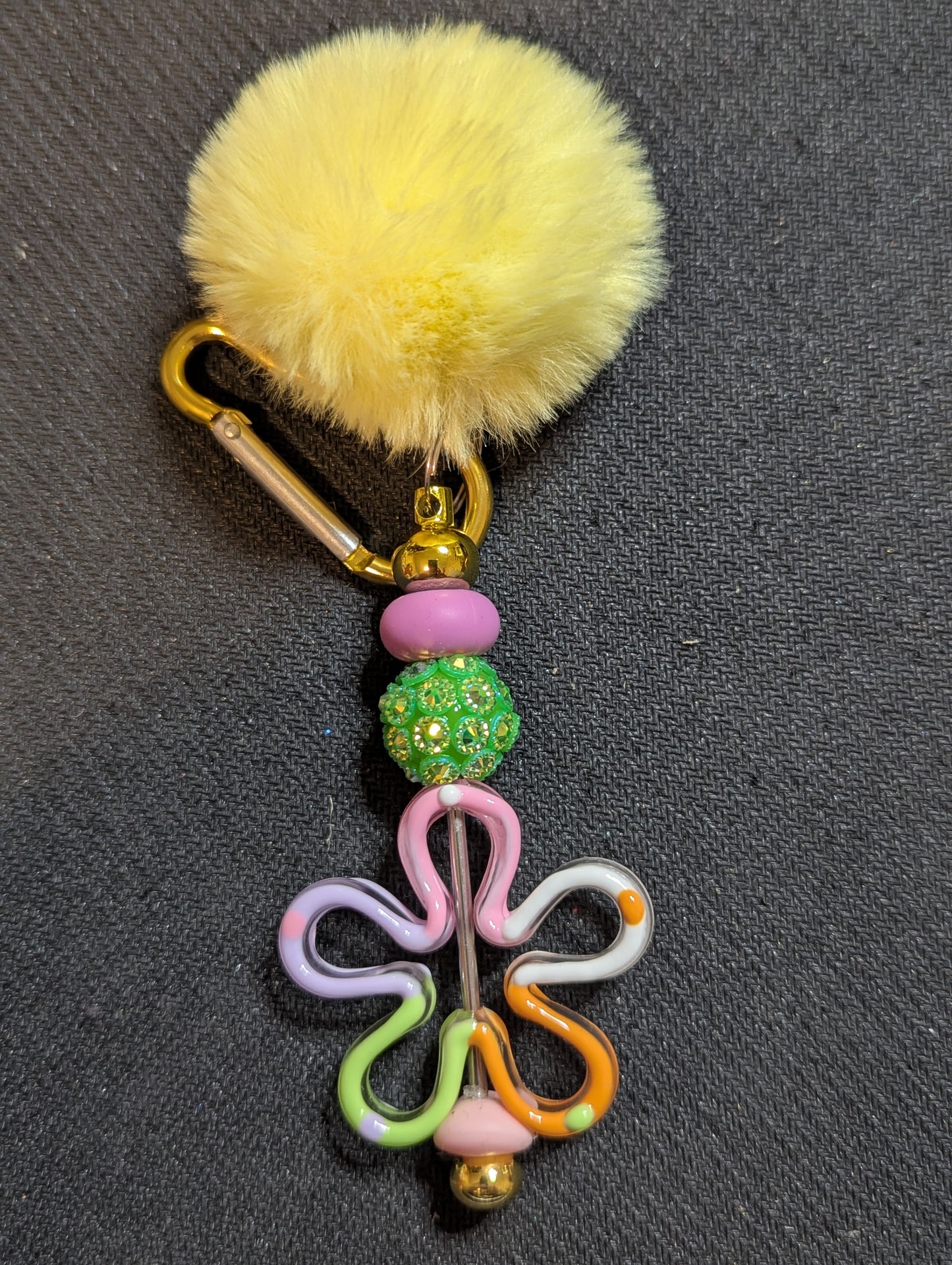 Puffball Keychain - Flower Power