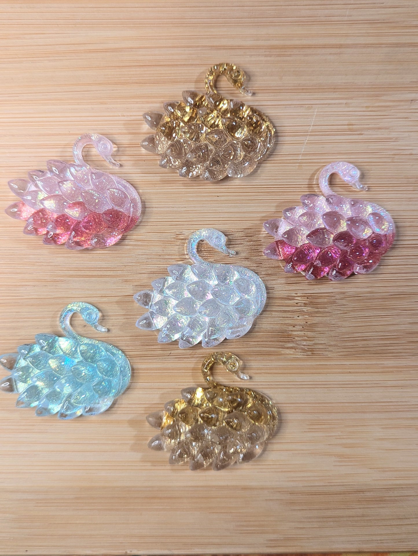 Resin Flatback Sets -Swan Mix