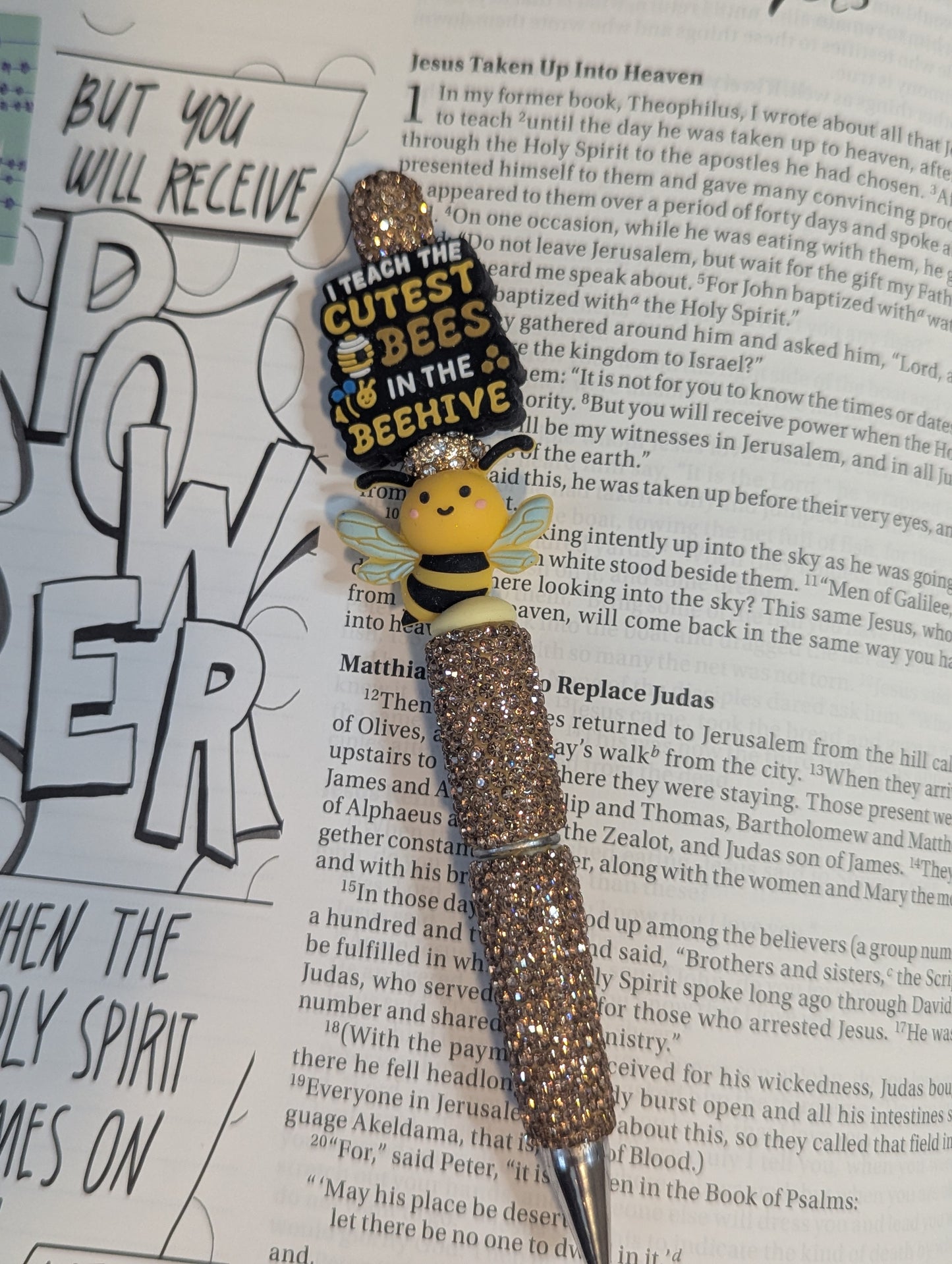 Rhinestone Pen - Beehive