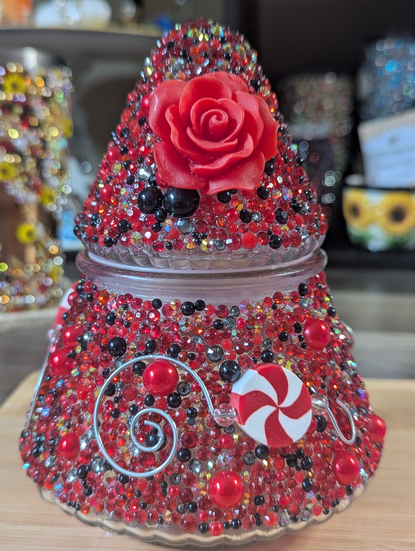 Blinged Christmas Candy Dish