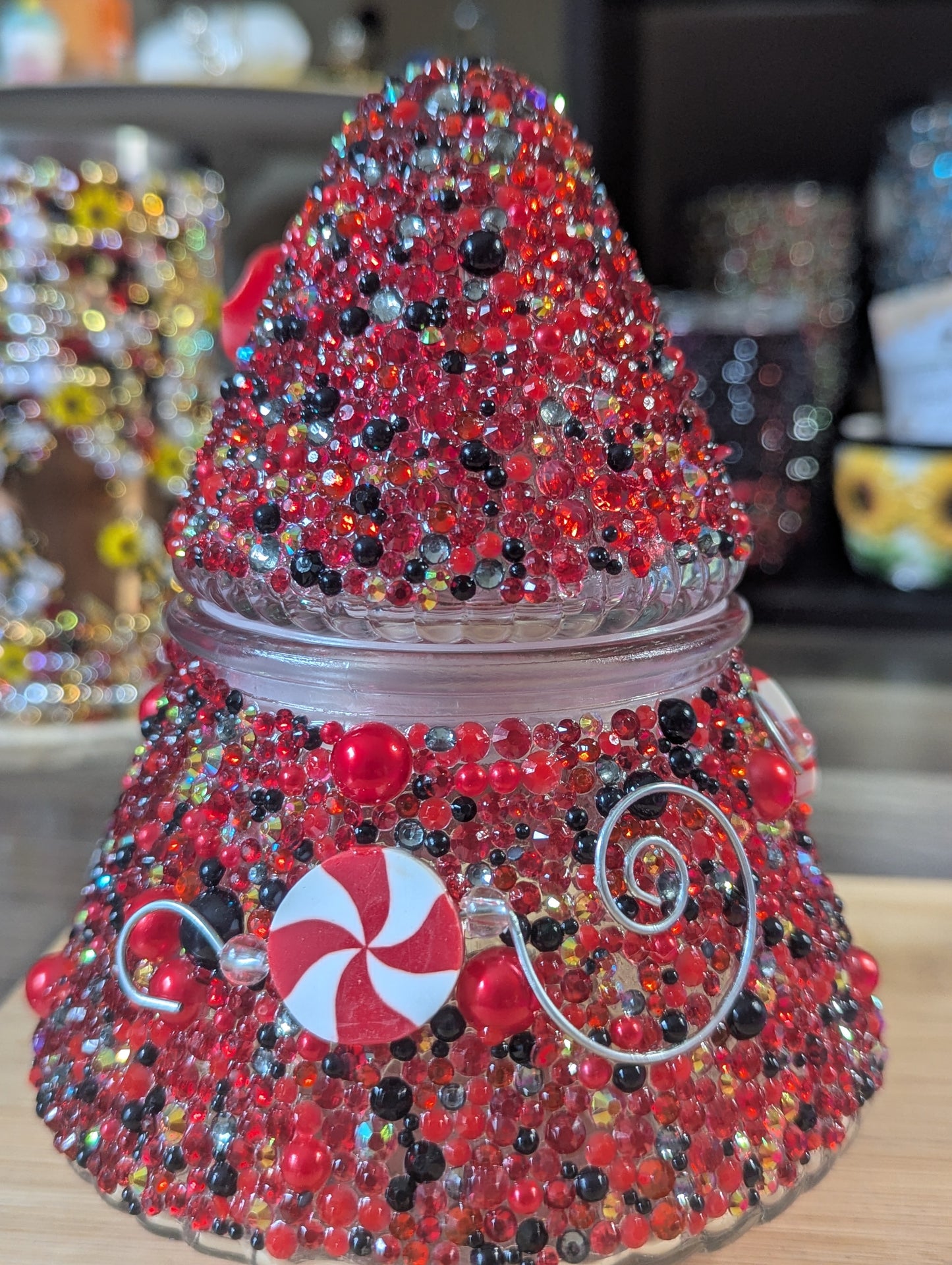 Blinged Christmas Candy Dish