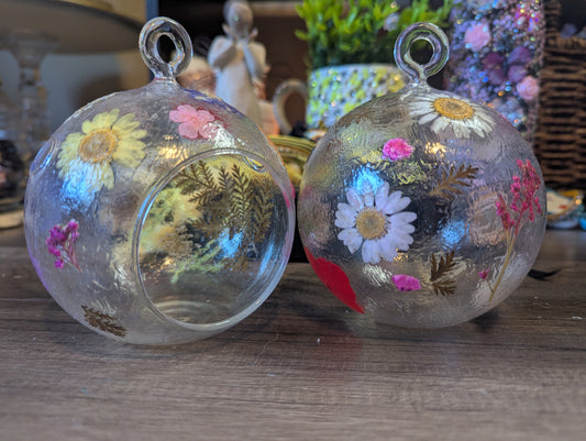 Glass Air Plant Hanger-Floral