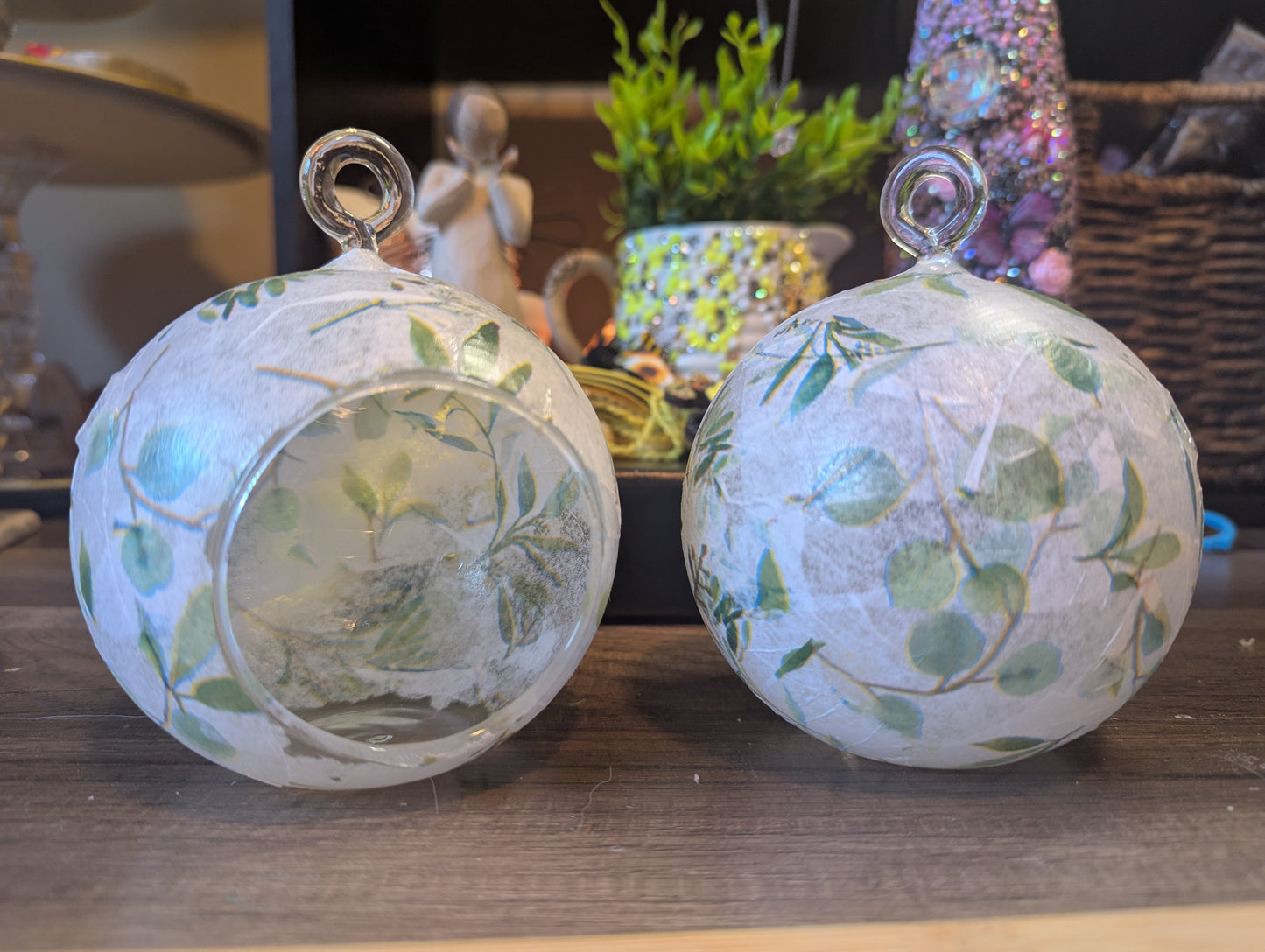 Glass Air Plant Hanger-Leaves
