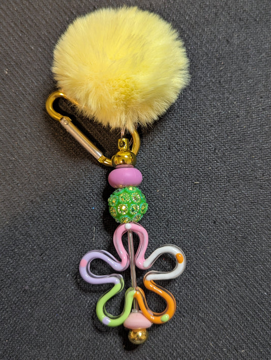Puffball Keychain - Flower Power