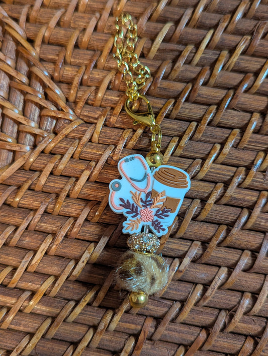 Cup Charm - Coffee and Stethoscope