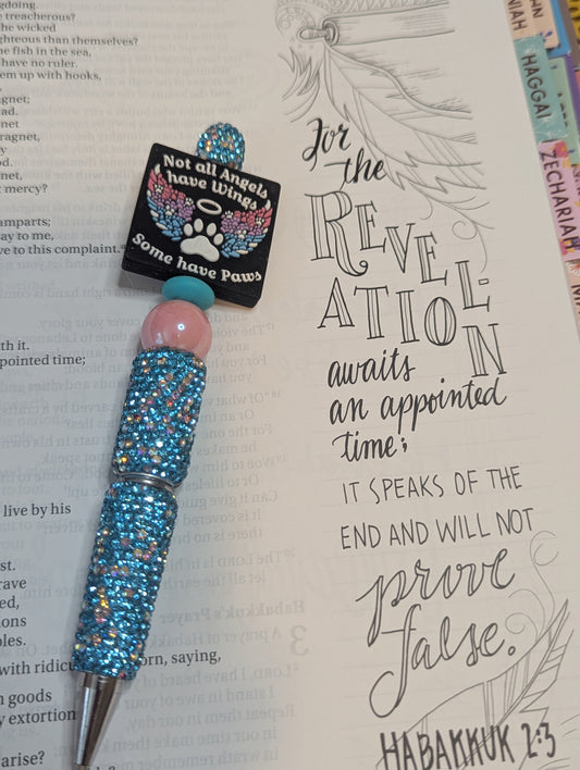 Rhinestone Pen - Angel Paws