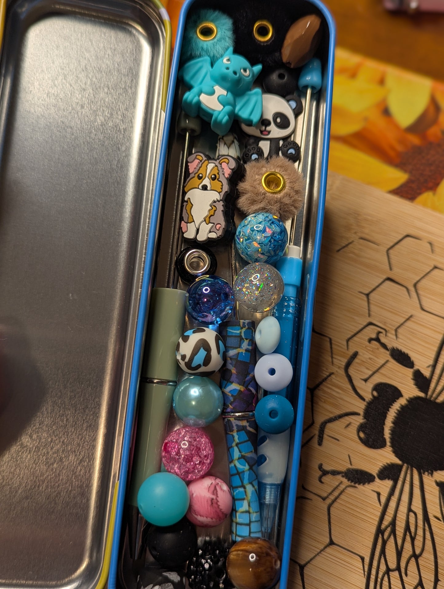 Pen Kit - Striped Box w/Dragon, Dog & Panda