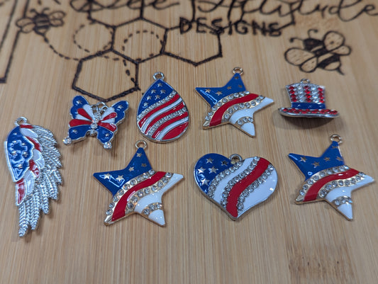 USA Charms (set of 6)