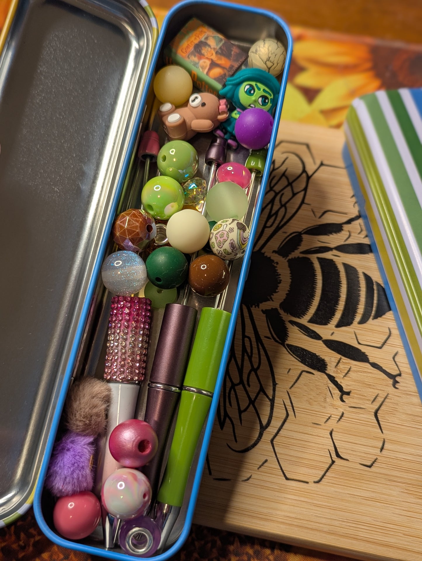 Pen Kit - Striped Box w/Bear, and Characters