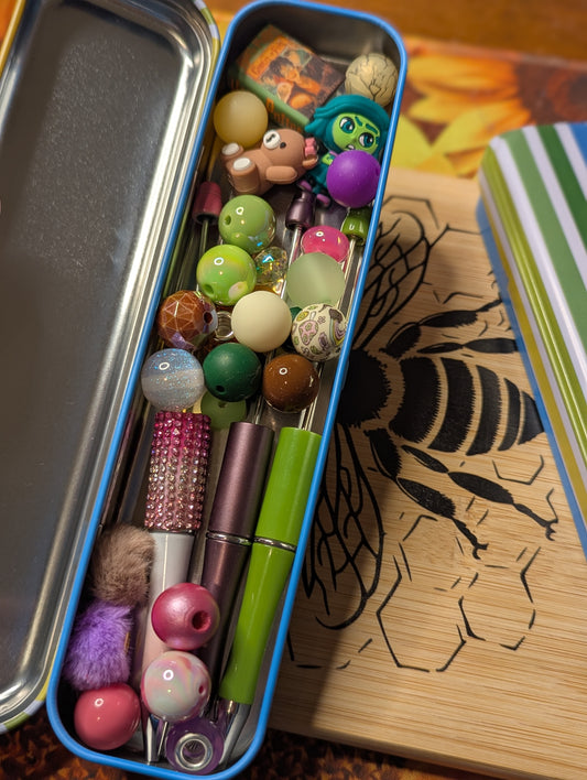 Pen Kit - Striped Box w/Bear, and Characters
