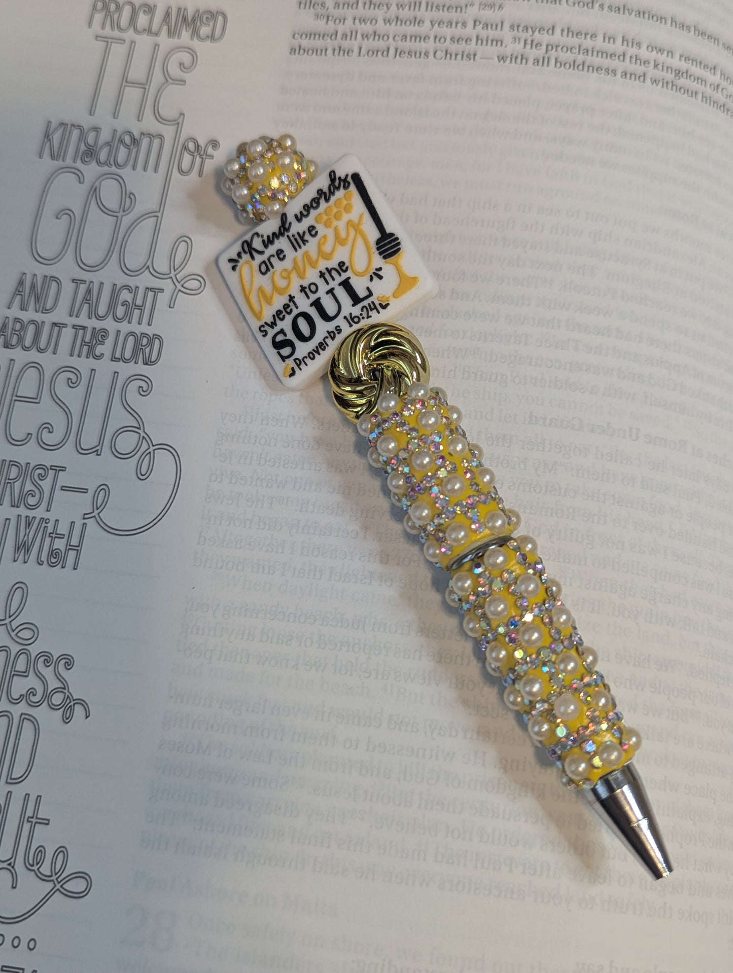 Rhinestone Pen - Words Are Like Honey